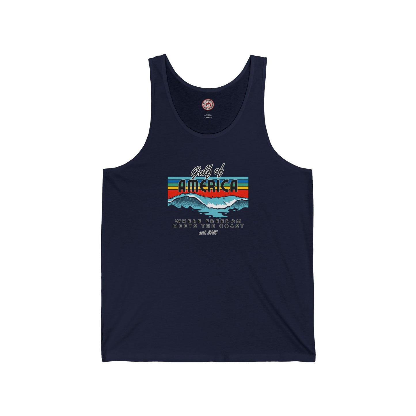 Where Freedom Meets the Coast Retro - Unisex Jersey Tank
