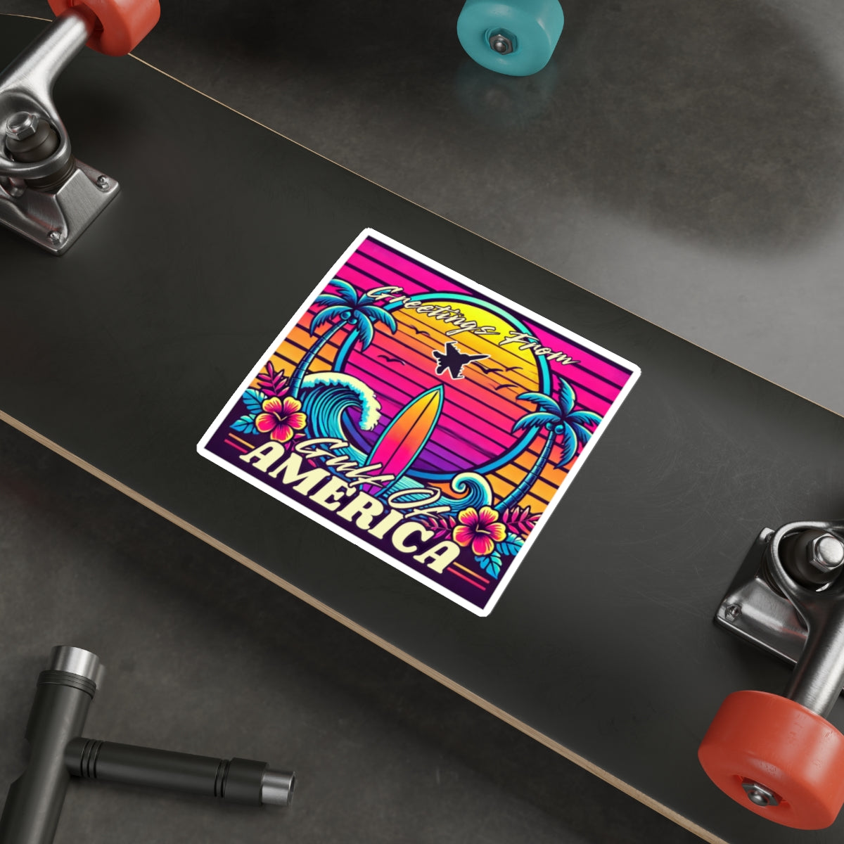 Neon Gulf of America - Die Cut Sticker