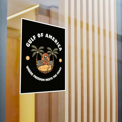 Where Freedom Meets the Coast - Kiss-Cut Vinyl Decals