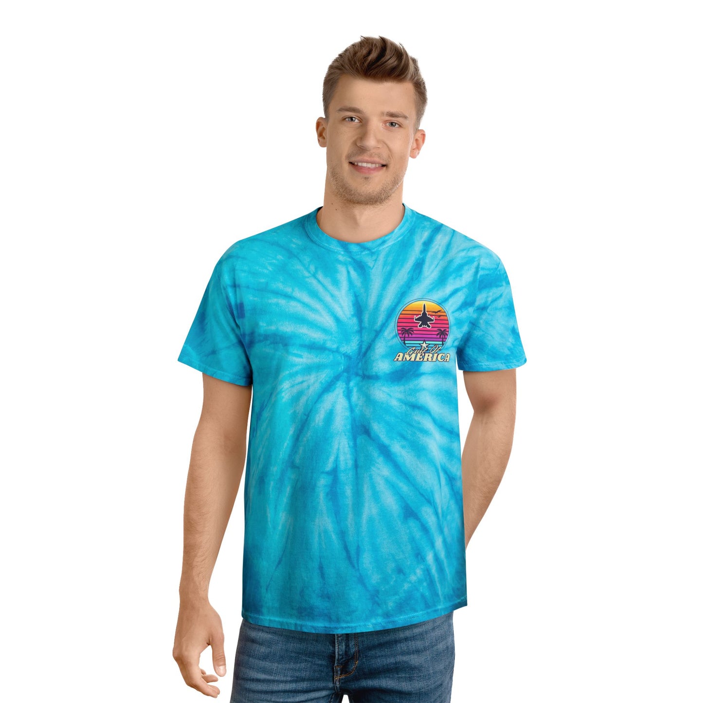 Neon Gulf of America - Tie-Dye Surf Design