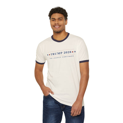 Trump 2028: The Legacy Continues - Unisex Ringer T-Shirt