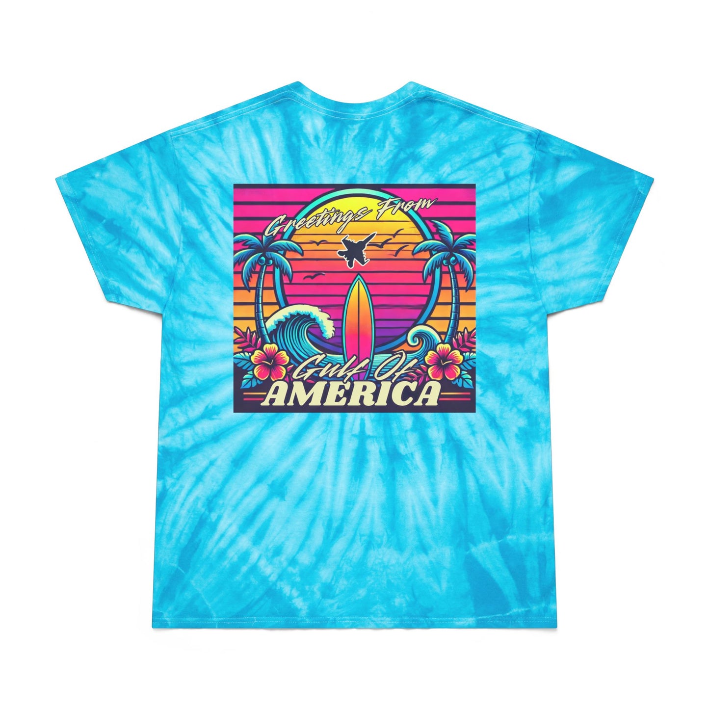 Neon Gulf of America - Tie-Dye Surf Design