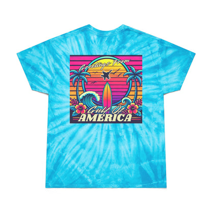 Neon Gulf of America - Tie-Dye Surf Design