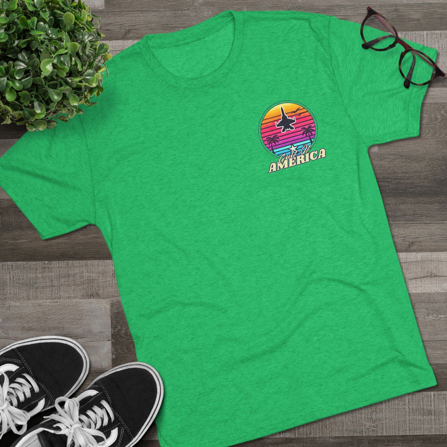 Neon Gulf of America - Unisex Tri-Blend Crew Tee