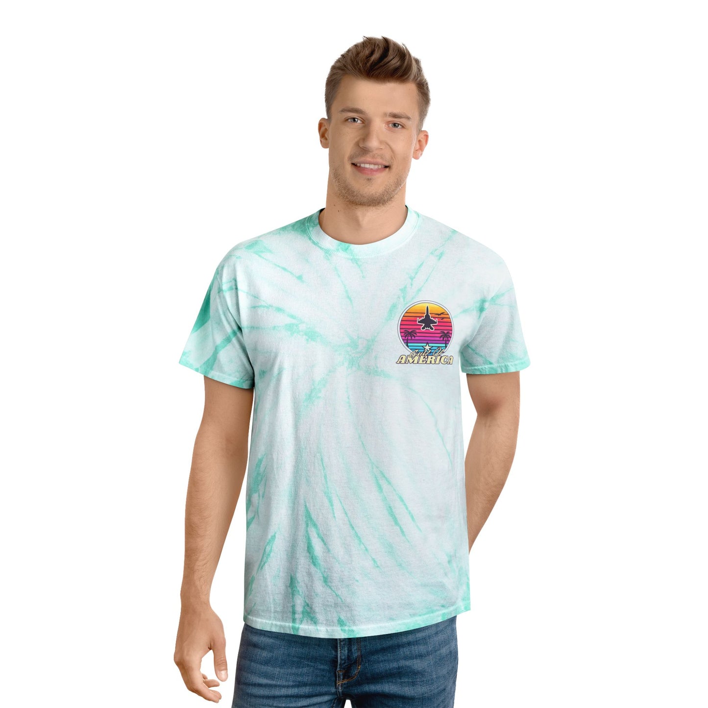 Neon Gulf of America - Tie-Dye Surf Design