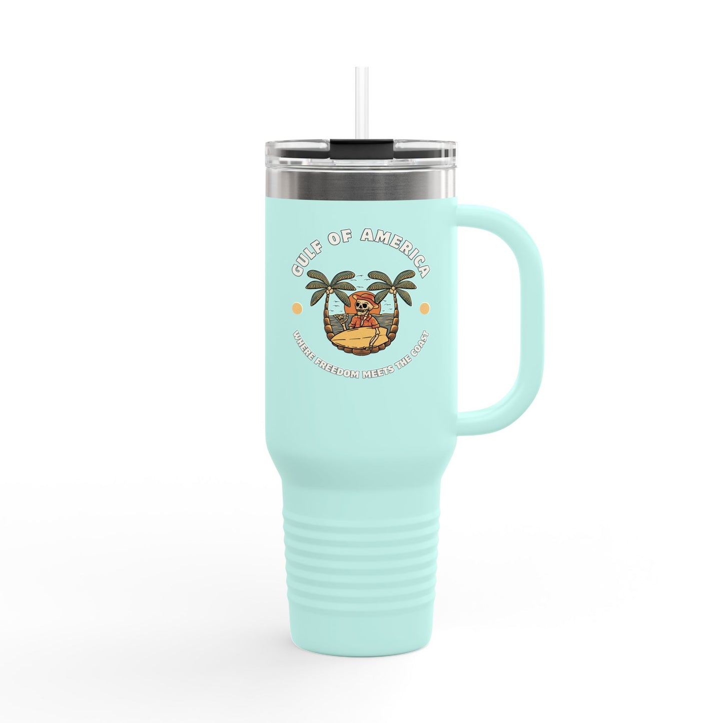 Where Freedom Meets the Coast - Insulated Travel Mug, 40oz