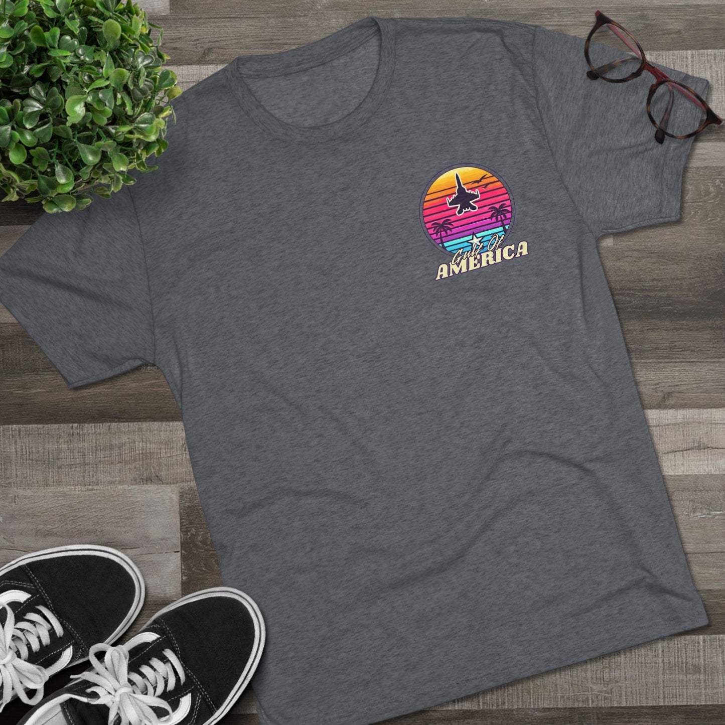 Neon Gulf of America - Unisex Tri-Blend Crew Tee