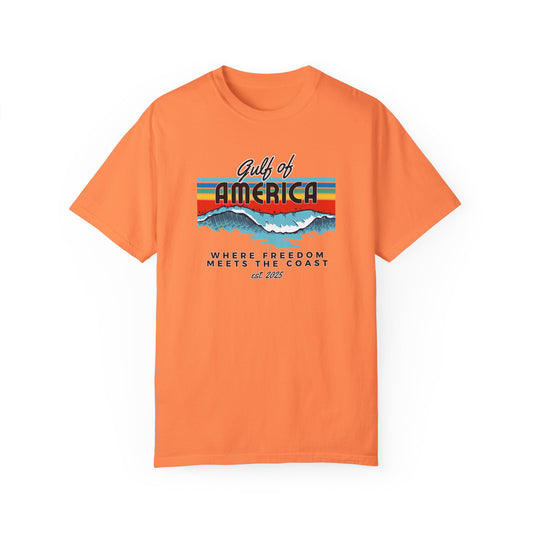 Where Freedom Meets the Coast Retro - Comfort Colors Unisex T-Shirt