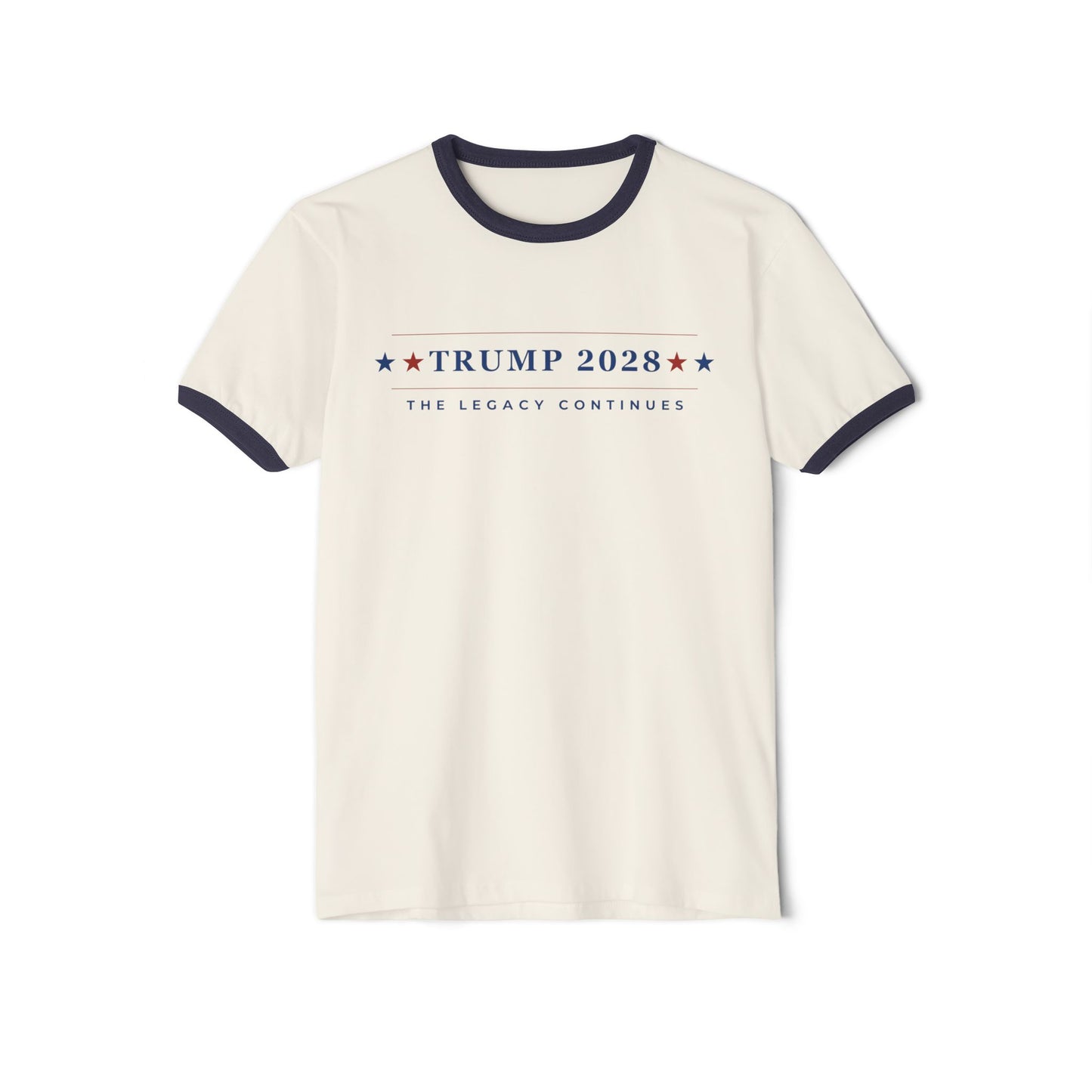 Trump 2028: The Legacy Continues - Unisex Ringer T-Shirt