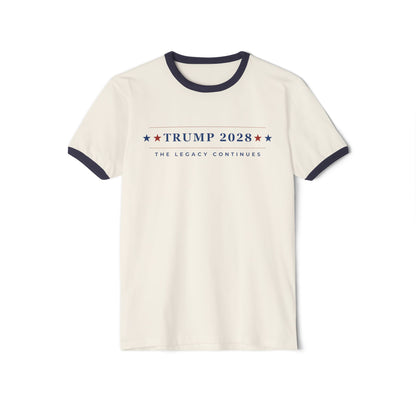 Trump 2028: The Legacy Continues - Unisex Ringer T-Shirt