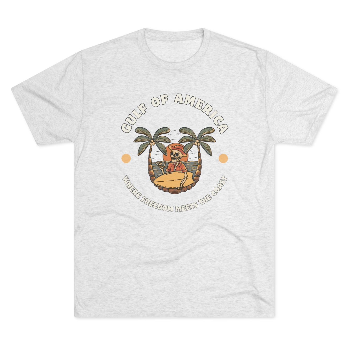 Where Freedom Meets the Coast - Unisex Tri-Blend Crew Tee