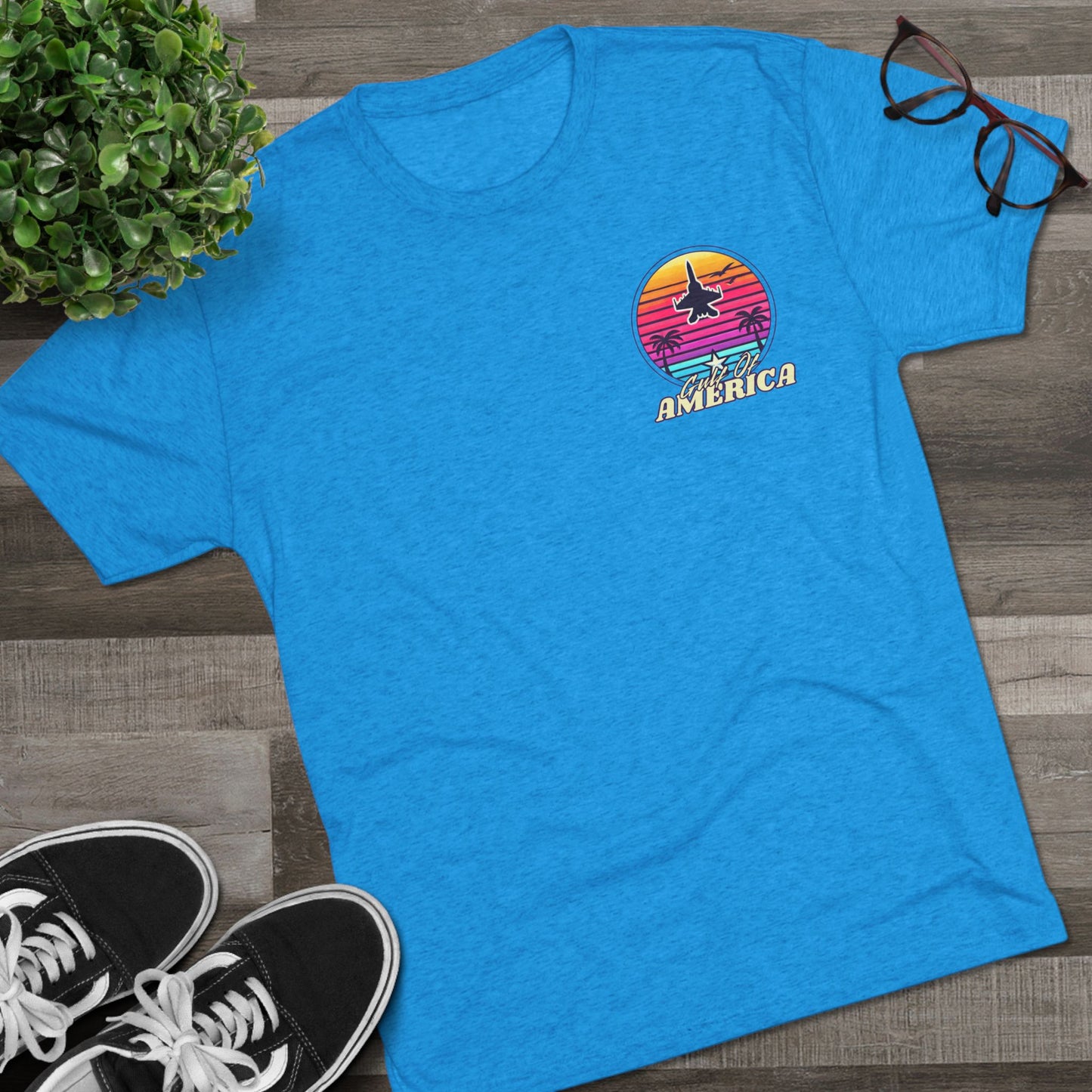 Neon Gulf of America - Unisex Tri-Blend Crew Tee