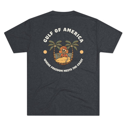 Where Freedom Meets the Coast - Unisex Tri-Blend Crew Tee