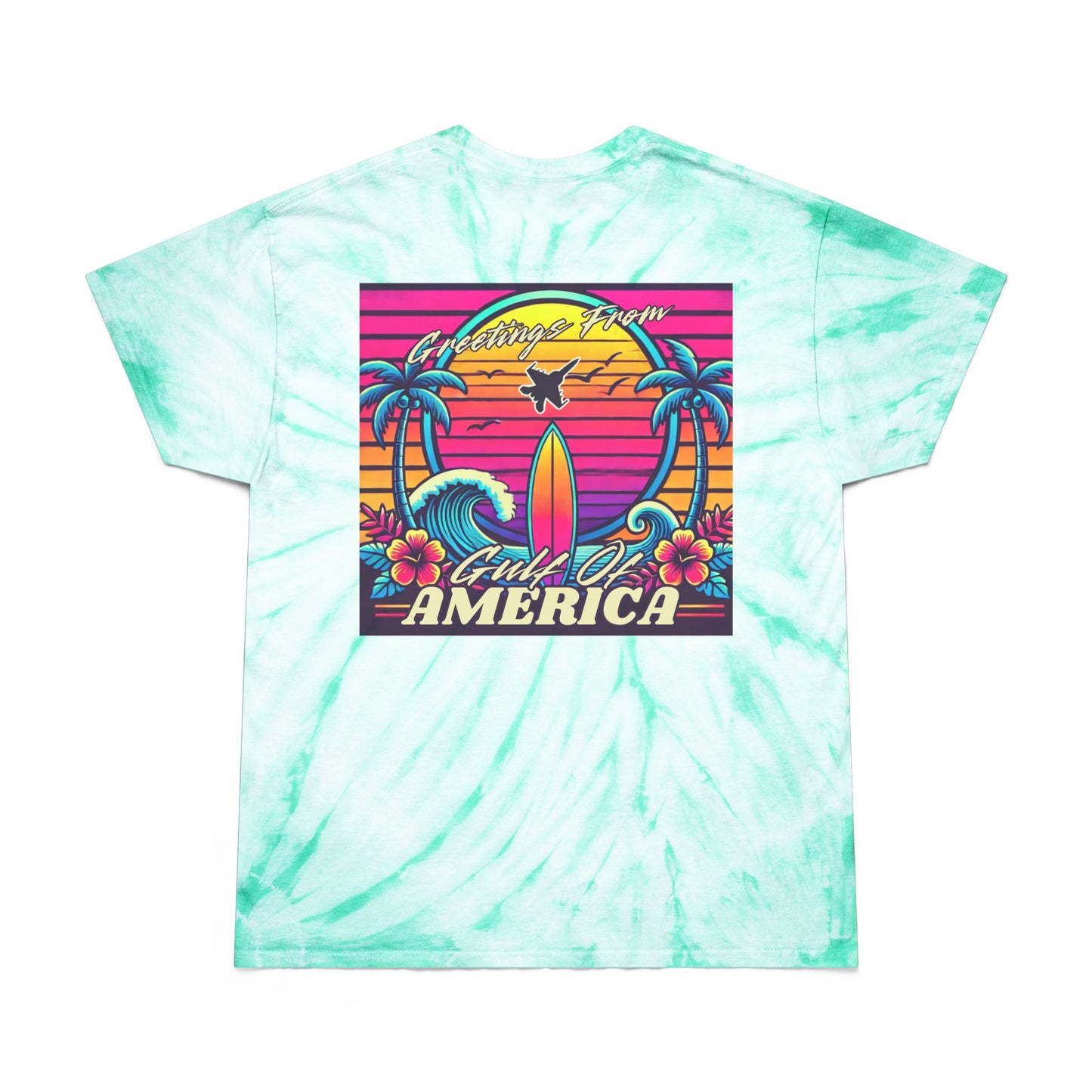 Neon Gulf of America - Tie-Dye Surf Design