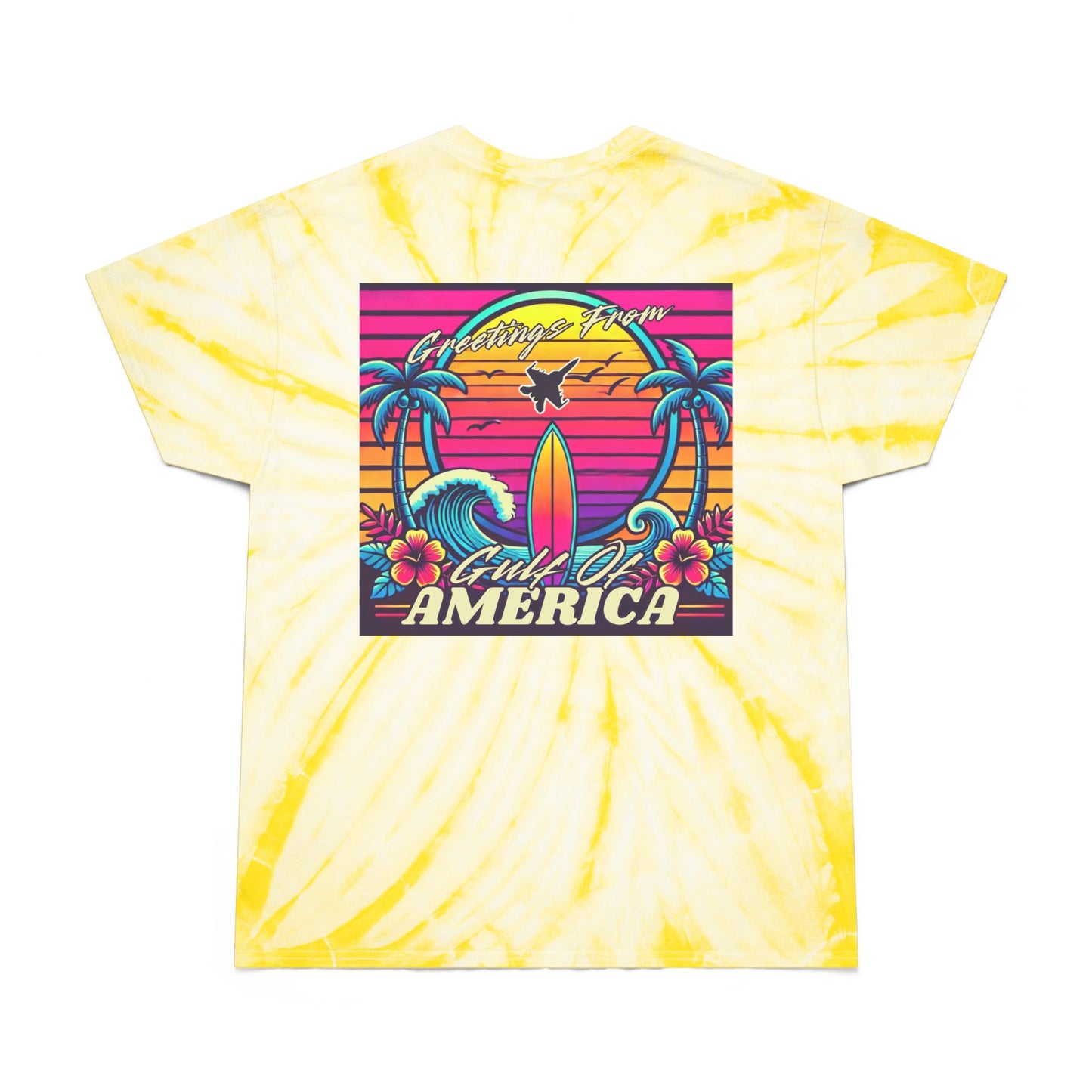 Neon Gulf of America - Tie-Dye Surf Design