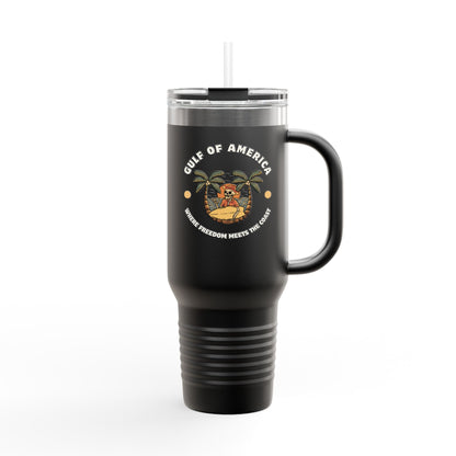 Where Freedom Meets the Coast - Insulated Travel Mug, 40oz