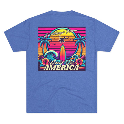 Neon Gulf of America - Unisex Tri-Blend Crew Tee