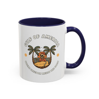 Where Freedom Meets the Coast - Accent Coffee Mug (11, 15oz)