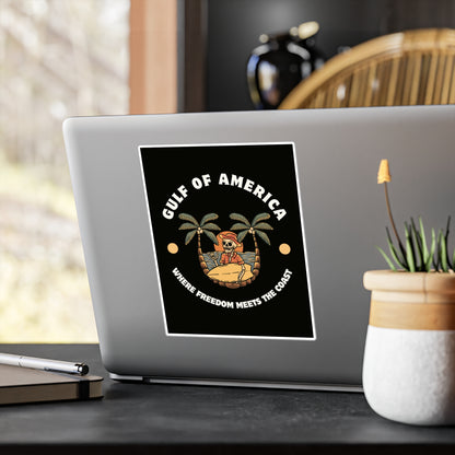 Where Freedom Meets the Coast - Kiss-Cut Vinyl Decals