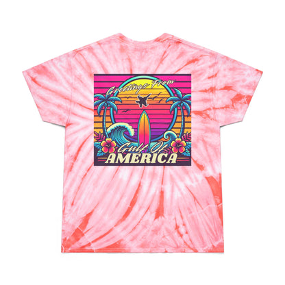 Neon Gulf of America - Tie-Dye Surf Design