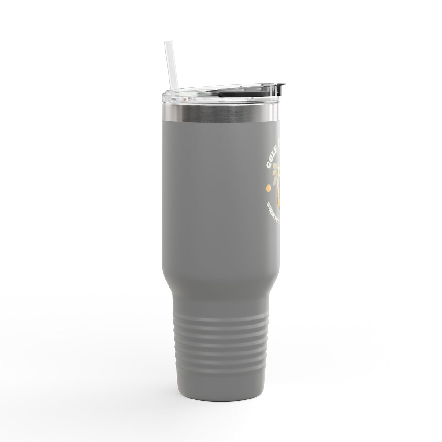 Where Freedom Meets the Coast - Insulated Travel Mug, 40oz