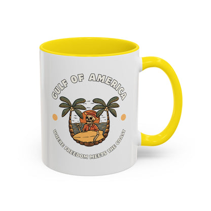 Where Freedom Meets the Coast - Accent Coffee Mug (11, 15oz)