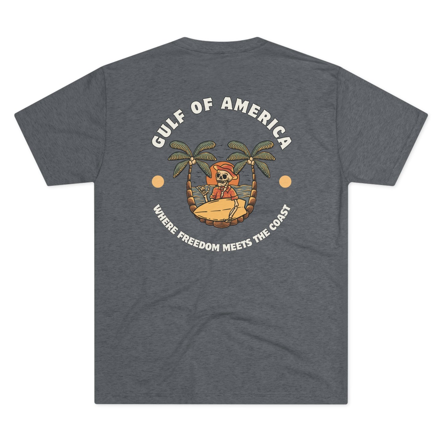 Where Freedom Meets the Coast - Unisex Tri-Blend Crew Tee