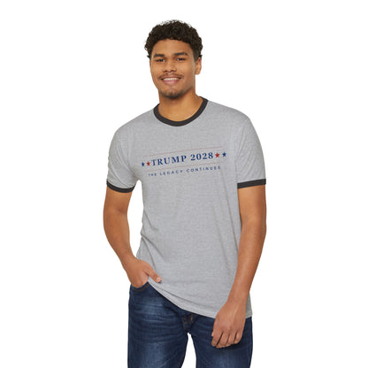 Trump 2028: The Legacy Continues - Unisex Ringer T-Shirt