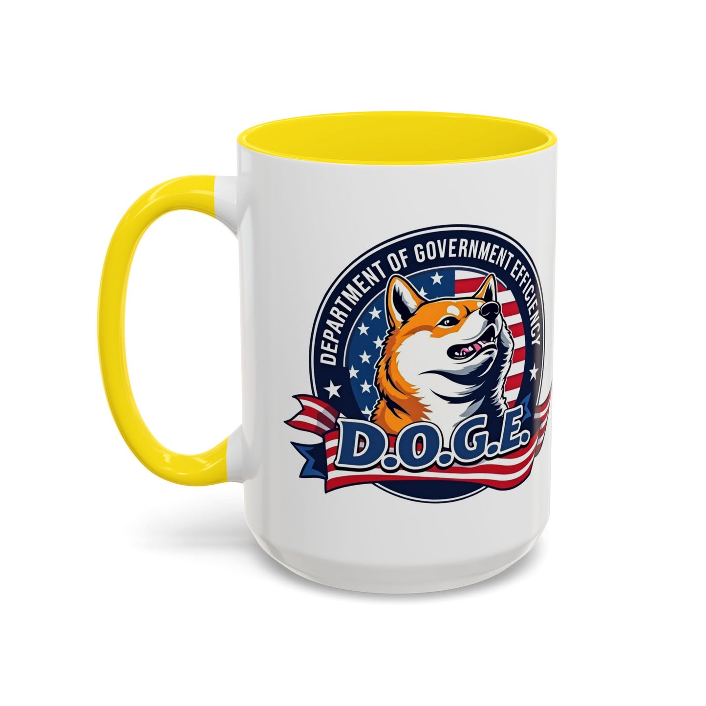 D.O.G.E. Accent Coffee Mug - Perfect Gift for DOGE Lovers and Meme Enthusiasts