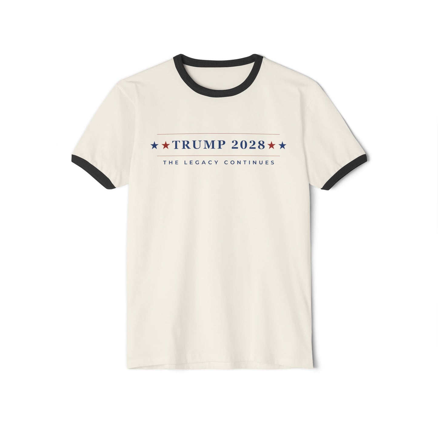 Trump 2028: The Legacy Continues - Unisex Ringer T-Shirt