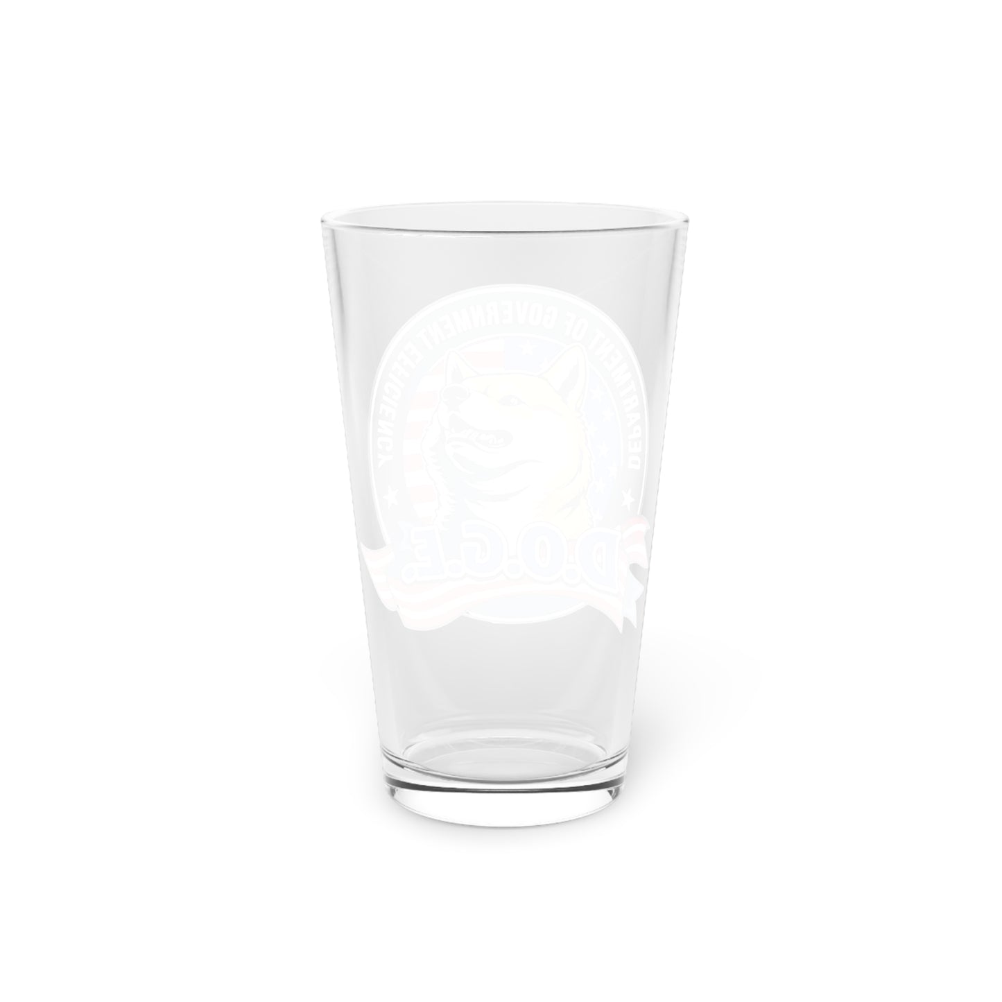 D.O.G.E. 16oz Pint Glass - Fun and Functional Drinkware for DOGE Lovers