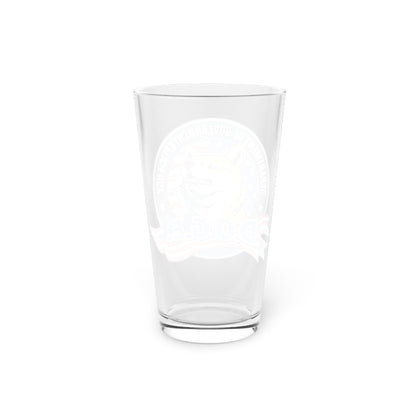 D.O.G.E. 16oz Pint Glass - Fun and Functional Drinkware for DOGE Lovers