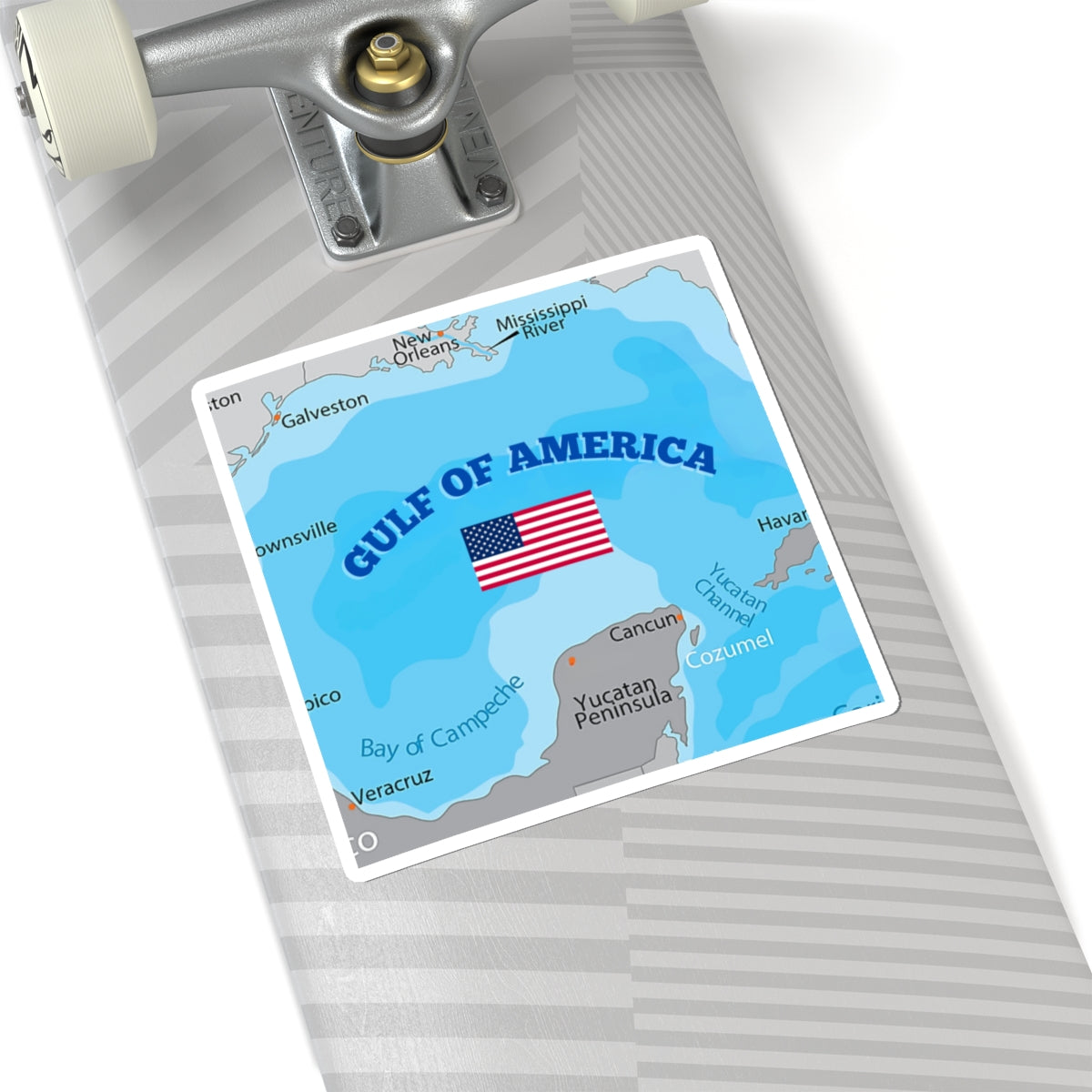 Gulf of America Kiss-Cut Stickers | USA Map Decor |