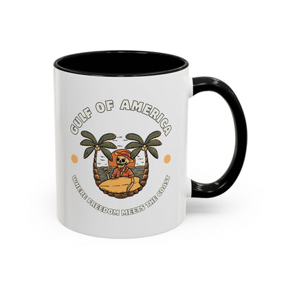 Where Freedom Meets the Coast - Accent Coffee Mug (11, 15oz)