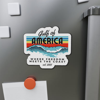 Gulf of America Retro Die-Cut Magnet