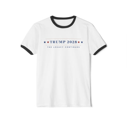 Trump 2028: The Legacy Continues - Unisex Ringer T-Shirt