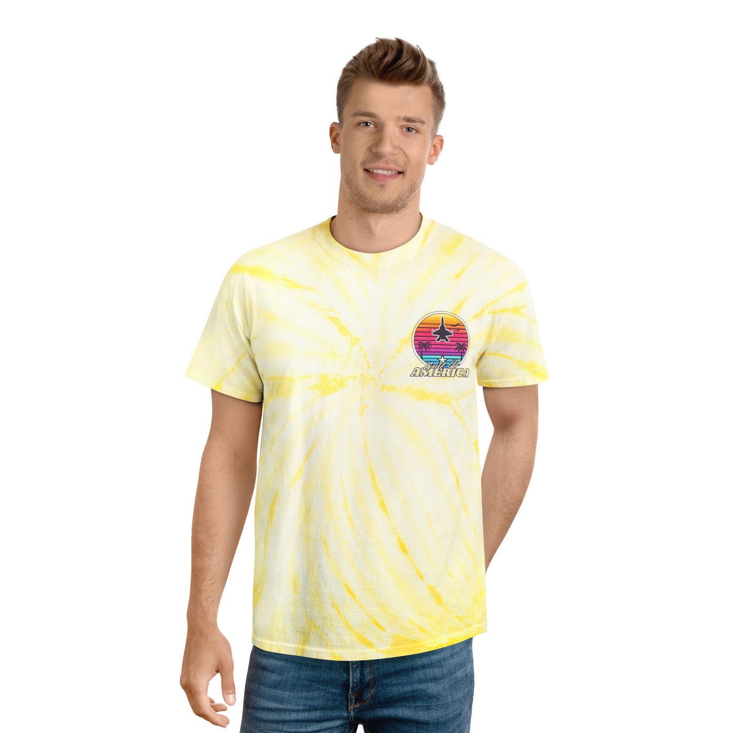 Neon Gulf of America - Tie-Dye Surf Design