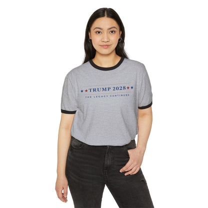 Trump 2028: The Legacy Continues - Unisex Ringer T-Shirt